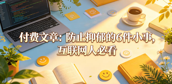付费文章：防止抑郁的6件小事，互联网人必看！-鼎铸网