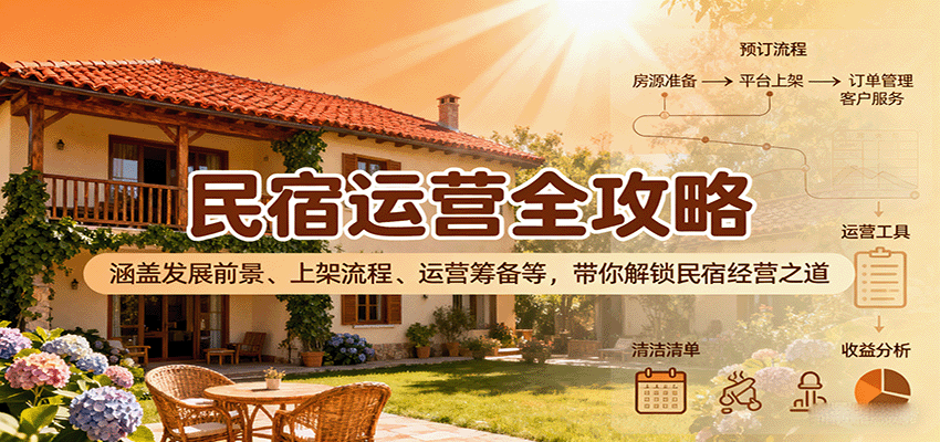 民宿运营全攻略：涵盖发展前景、上架流程、运营筹备等，带你解锁民宿经营之道-鼎铸网