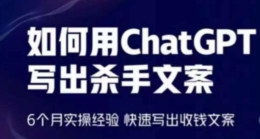 如何用ChatGPT写出杀手文案，6个月实操经验，快速写出收钱文案-鼎铸网