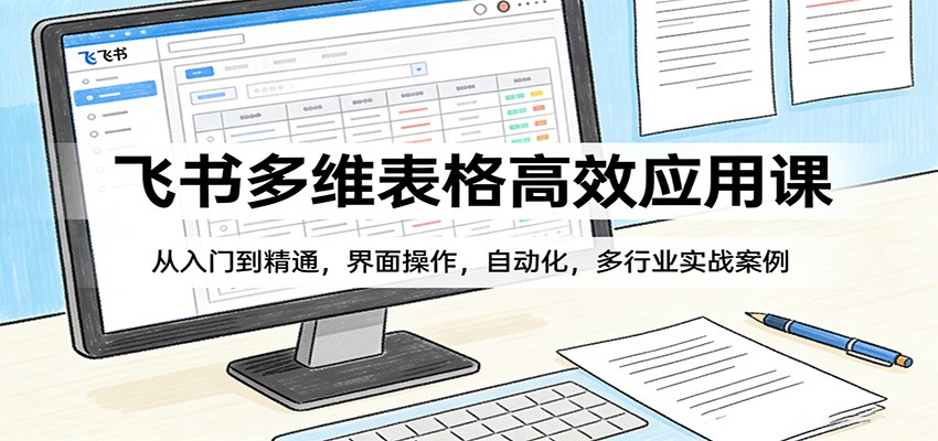 飞书多维表格高效应用课：从入门到精通，界面操作，自动化，多行业实战案例-鼎铸网