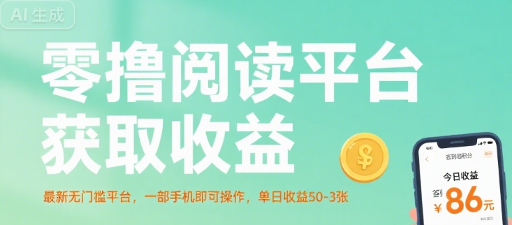 零撸阅读平台获取收益，最新无门槛平台，一部手机即可操作，单日收益50-3张【揭秘】-鼎铸网