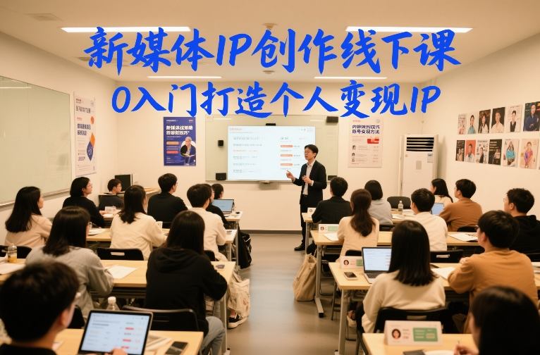 新媒体IP创作线下课，0入门打造个人变现IP-鼎铸网