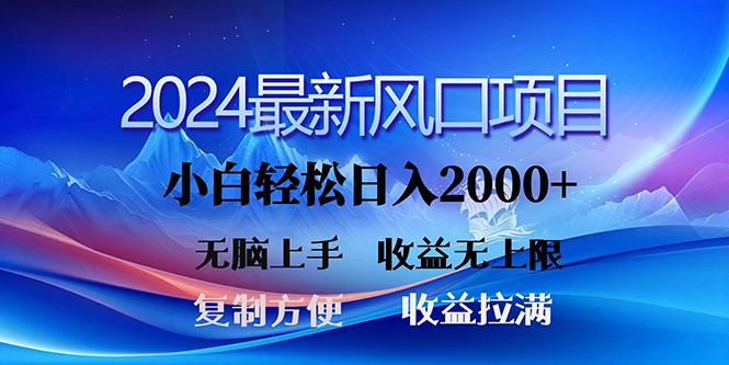 (10078期)2024最新风口！三分钟一条原创作品，日入2000+，小白无脑上手，收益无上限-鼎铸网