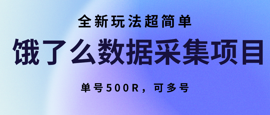 饿了么数据采集项目，全新玩法超简单，单号500R，可多号-鼎铸网