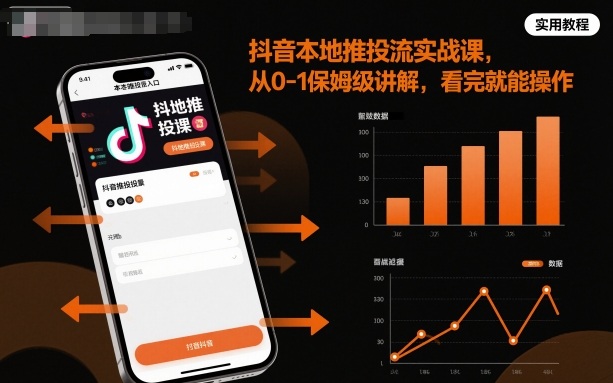 抖音本地推投流实战课，从0-1保姆级讲解，看完就能操作-鼎铸网