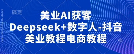 美业AI获客Deepseek+数字人-抖音美业教程电商教程-鼎铸网