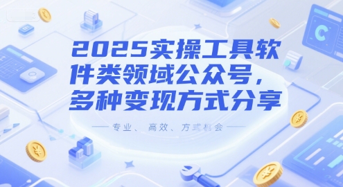 2025实操工具软件类领域公众号，多种变现方式分享-鼎铸网