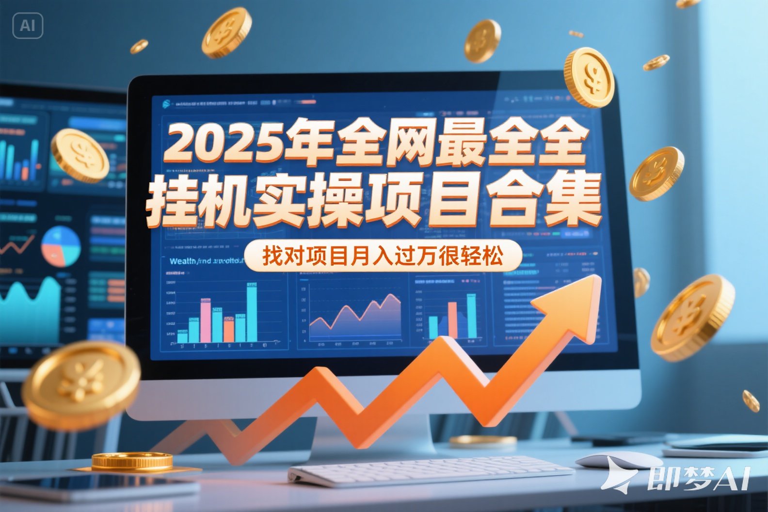 2025年挂机实操项目实操演练，挂机类型，AI直播类型，轻资产创业类型...-鼎铸网