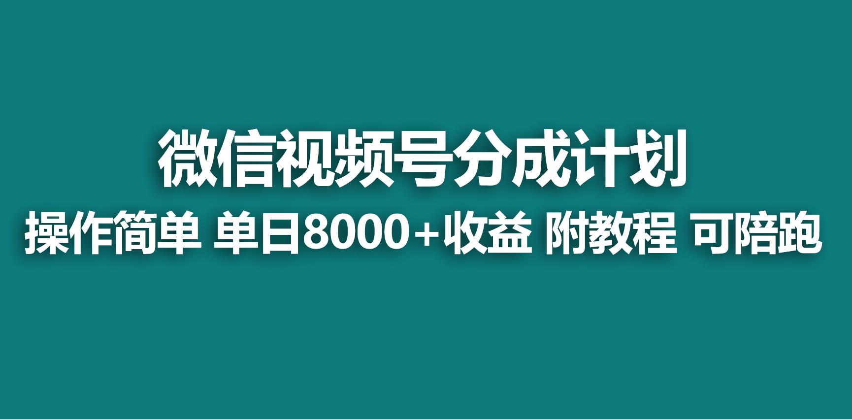【蓝海项目】视频号分成计划，快速开通收益，单天爆单8000+，送玩法教程-鼎铸网