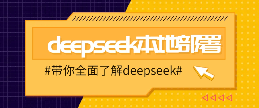 DeepSeek本地部署详细教程，轻松将deepseek部署到你的电脑上-鼎铸网
