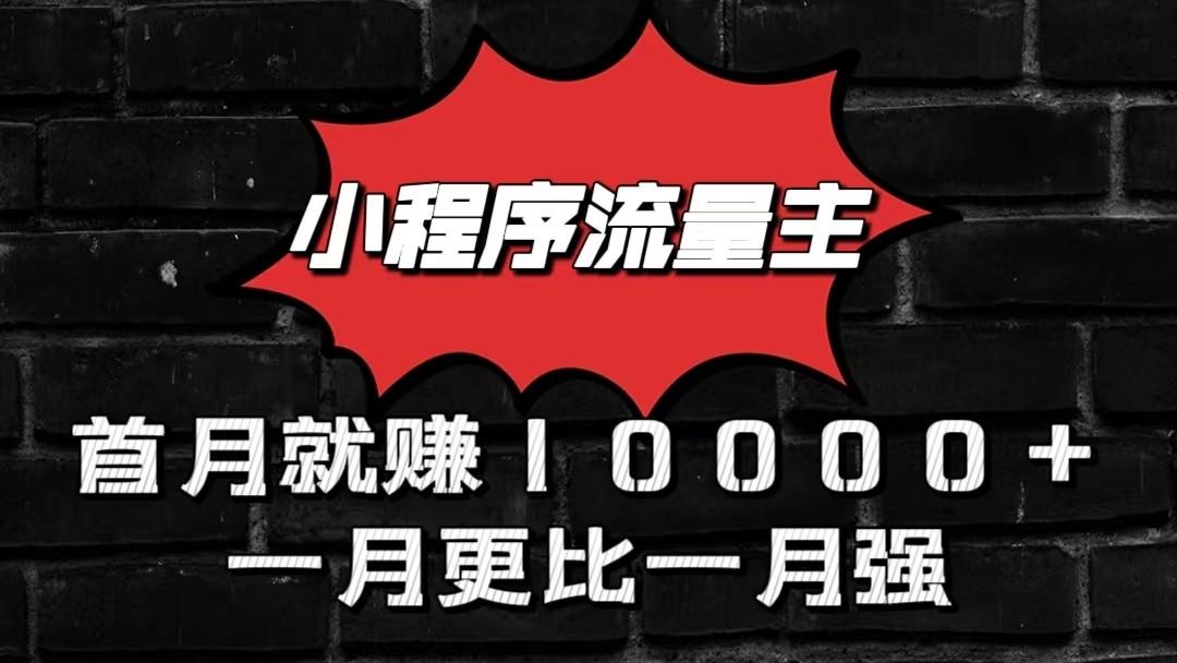 小程序流量主首月就赚10000+，一月更比一月强！小本创业首选-鼎铸网