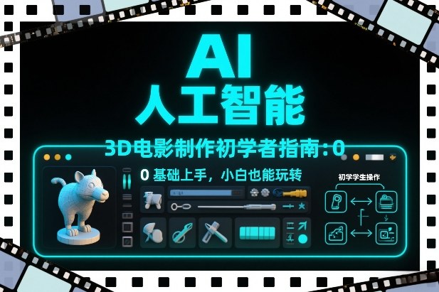AI人工智能3D电影制作初学者指南：0基础上手，小白也能玩转-鼎铸网