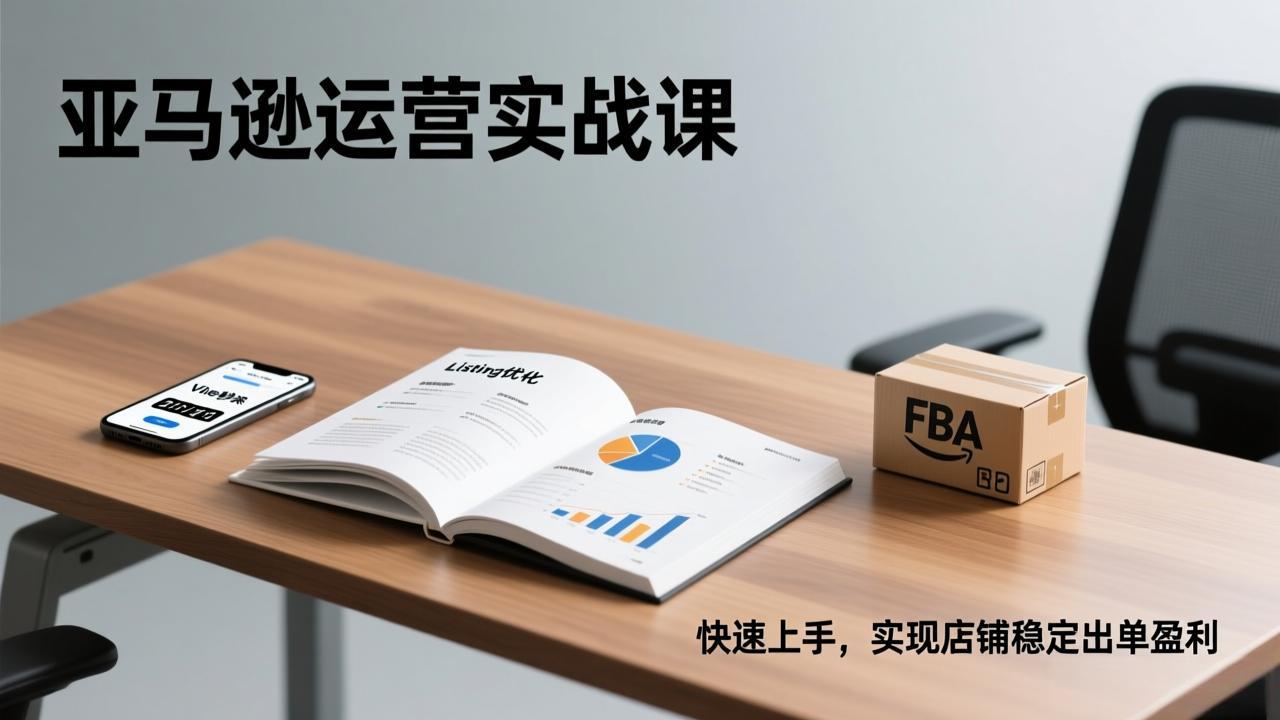 亚马逊运营实战课，Listing优化、Vine秒杀、FBA发货，快速上手，实现店铺稳定出单盈利-鼎铸网