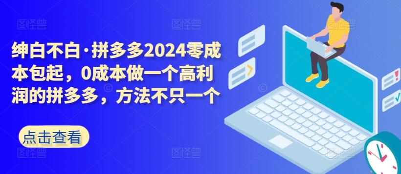 拼多多2024零成本包起，0成本做一个高利润的拼多多，方法不只一个-鼎铸网