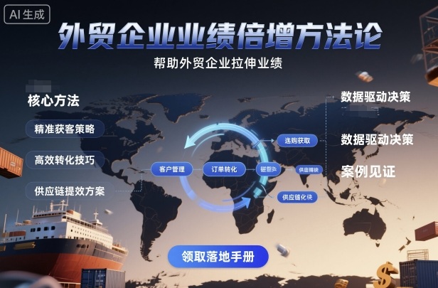 外贸企业业绩倍增方法论，帮助外贸企业拉伸业绩-鼎铸网