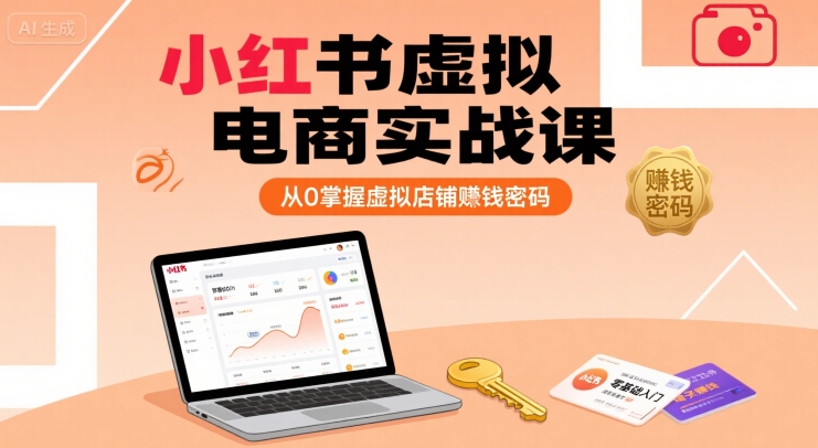 小红书虚拟电商实战课，从0掌握虚拟店铺賺钱密码(更新)-鼎铸网