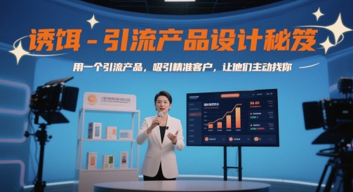 诱饵-引流产品设计秘笈，用一个引流产品，吸引精准客户，让他们主动找你-鼎铸网