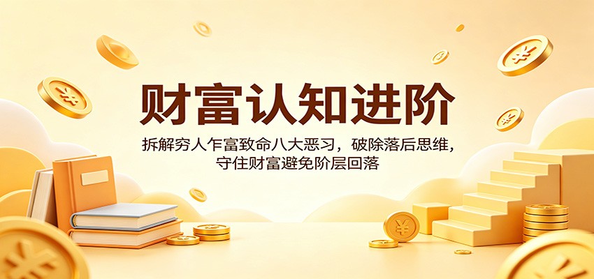 财富认知进阶：拆解穷人乍富致命八大恶习，破除落后思维，守住财富避免阶层回落-鼎铸网
