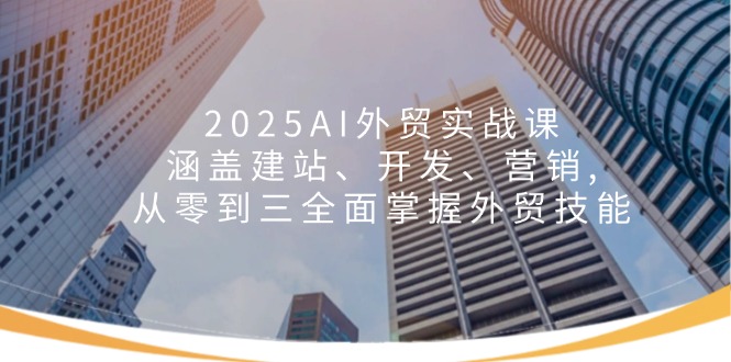 2025AI外贸实战课：涵盖建站、开发、营销, 从零到三全面掌握外贸技能-鼎铸网