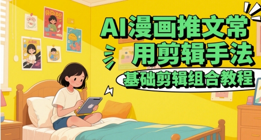 AI漫画推文常用剪辑手法，基础剪辑组合教程-鼎铸网