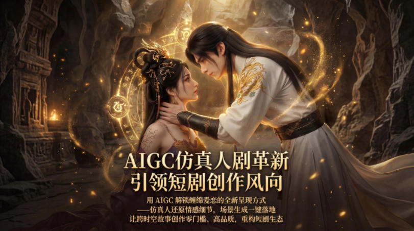 AIGC仿真人《合欢宗》短剧教学，用AIGC解锁缠绵爱恋的全新呈现方式，让跨时空故事创作零门槛、高品质，重构短剧生态-鼎铸网
