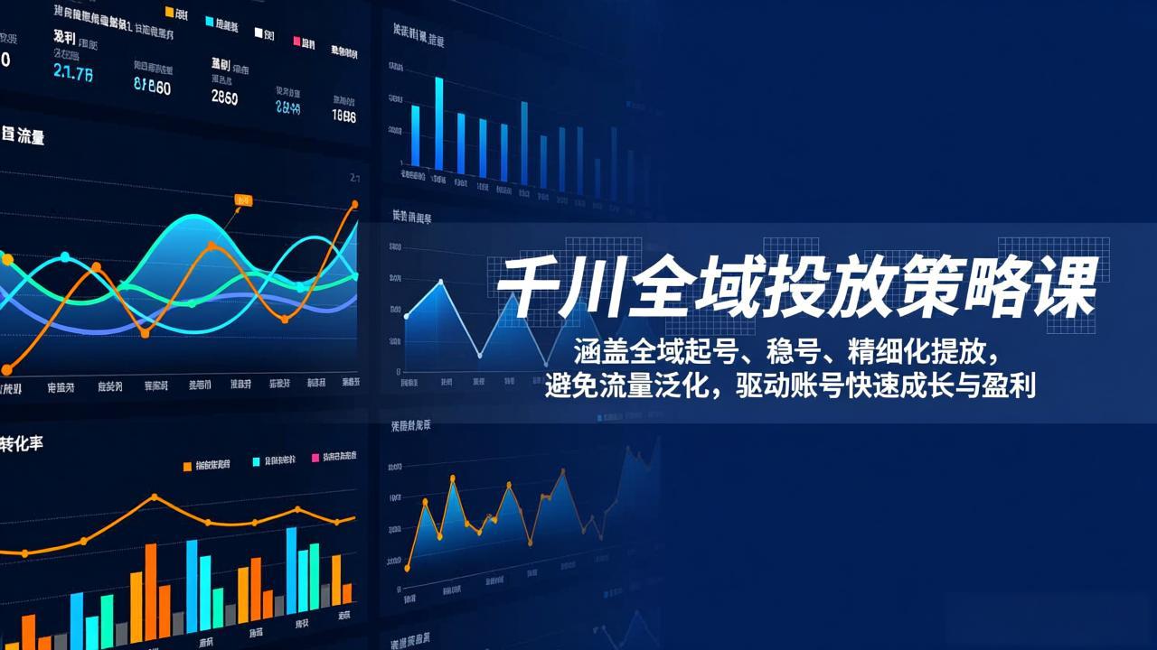 千川全域投放策略课：涵盖全域起号、稳号、精细化投放，避免流量泛化，驱动账号快速成长与盈利-鼎铸网