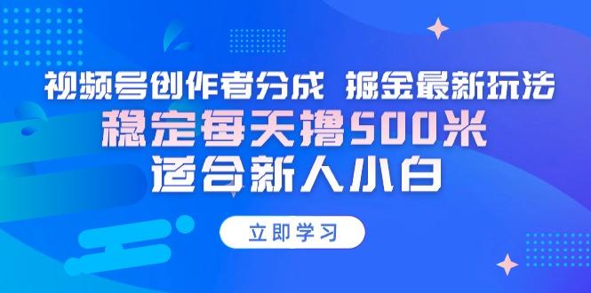 【蓝海项目】视频号创作者分成 掘金最新玩法 稳定每天撸500米 适合新人小白-鼎铸网
