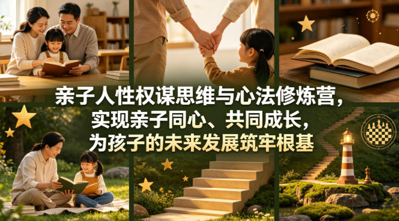 亲子人性权谋思维与心法修炼营，实现亲子同心、共同成长，为孩子的未来发展筑牢根基【音频】-鼎铸网