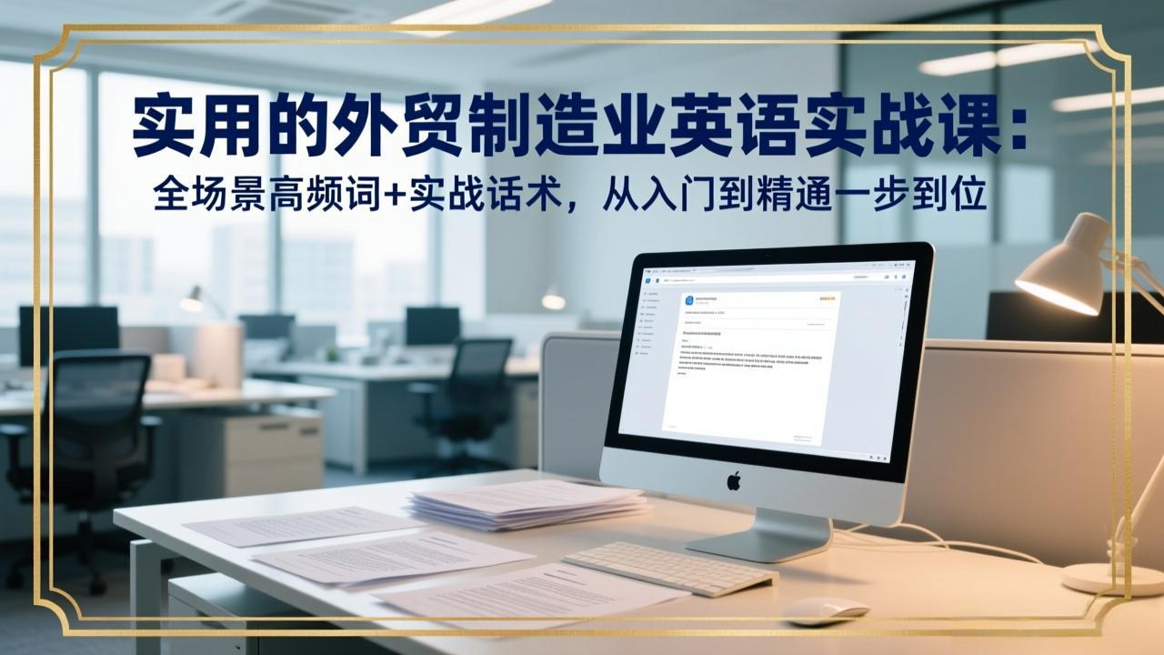 实用的外贸制造业英语实战课：全场景高频词+实战话术，从入门到精通一步到位-鼎铸网