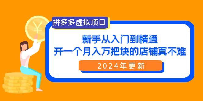 (9744期)拼多多虚拟项目：入门到精通，开一个月入万把块的店铺 真不难(24年更新)-鼎铸网