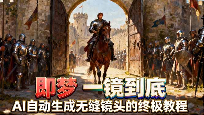 即梦AI一镜到底终极教程，智能补帧+运镜技巧，AI自动生成无缝丝滑长镜头高效出片-鼎铸网