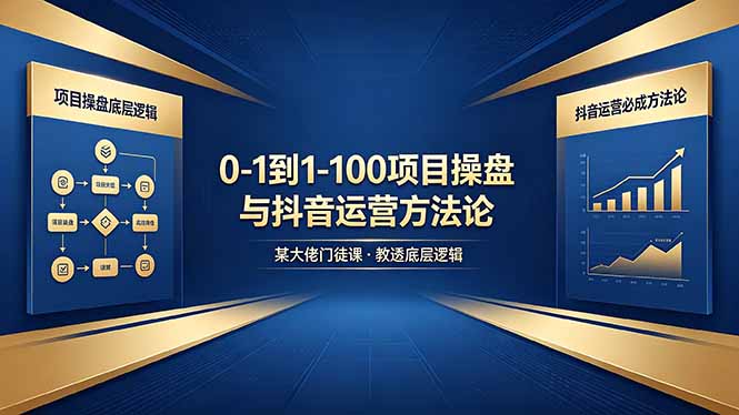 406bac25966419d419e901b1d9f02b7d.jpeg 0-1到1-100怎么建?某大佬门徒课教透项目操盘底层逻辑+抖音运营必成方法论