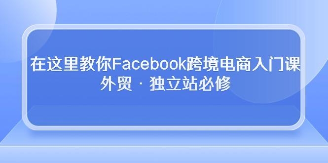 在这里教你Facebook跨境电商入门课，外贸·独立站必修-鼎铸网