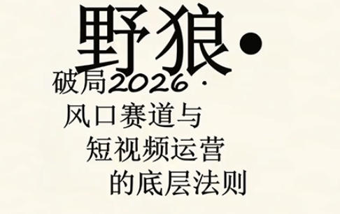 野狼团队·多平台实操运营课，覆盖AI口播、服装、好物、漫剪等热门玩法(更新4月29日)-鼎铸网