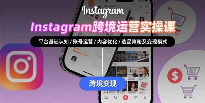 Instagram跨境运营实战：平台认知/账号运营/内容优化/选品策略及变现模式-鼎铸网