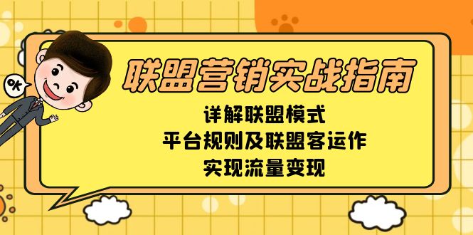 联盟营销实战指南，详解联盟模式、平台规则及联盟客运作，实现流量变现-鼎铸网