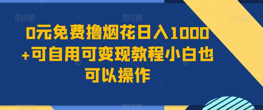 0元免费撸烟花日入1000+可自用可变现教程小白也可以操作，永久免费更新链接-鼎铸网