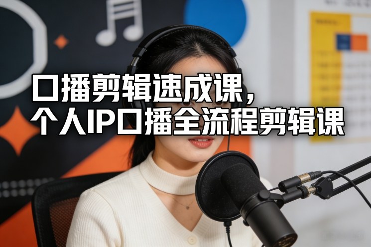 口播剪辑速成课，个人IP口播全流程剪辑课-鼎铸网