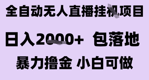 最新全自动抖音无人直播挂G项目，日入2k+ 包落地暴力撸金，小白可做【揭秘】-鼎铸网