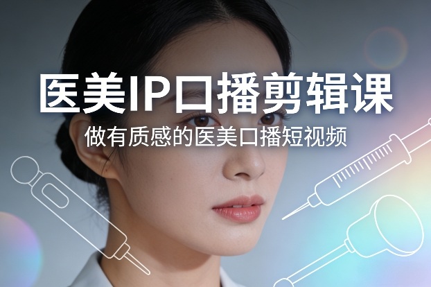 医美IP口播剪辑课，做有质感的医美口播短视频-鼎铸网