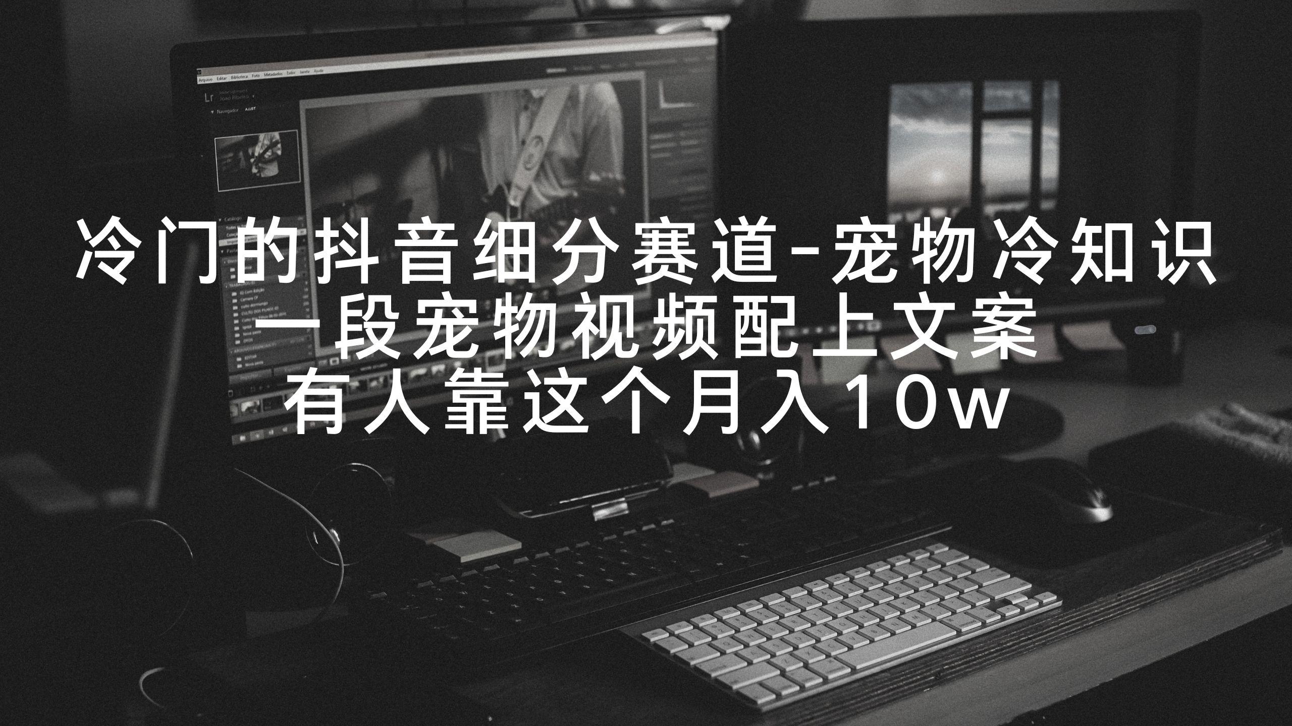 冷门的抖音细分赛道-宠物冷知识，一段宠物视频配上文案，有人靠这个月入10w-鼎铸网