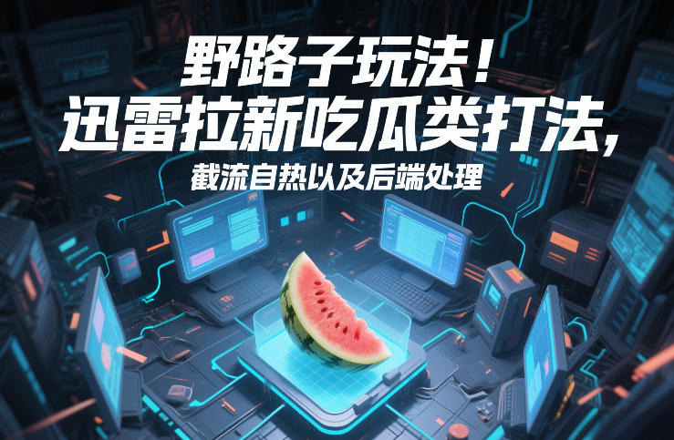 野路子玩法！迅雷拉新吃瓜类打法，截流自热以及后端处理-鼎铸网