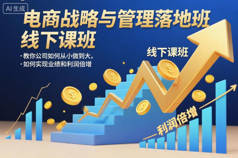 电商战略与管理落地班线下课，教你公司如何从小做到大，如何实现业绩和利润倍增【录音】-鼎铸网