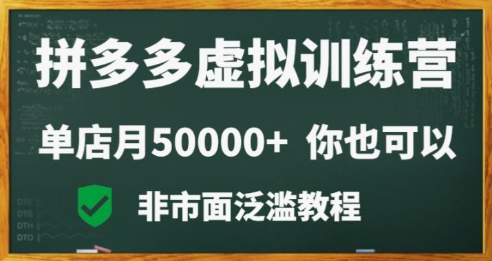 拼多多虚拟电商训练营月入30000+你也行，暴利稳定长久，副业首选-鼎铸网
