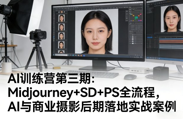 4be694b804d81b982c3d0953e8f40281.jpeg AI训练营第三期:Midjourney+SD+PS全流程,AI与商业摄影后期落地实战案例