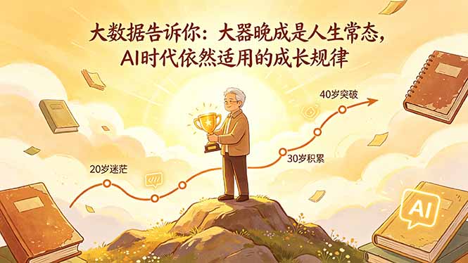 付费文章：大数据告诉你：大器晚成是人生常态，AI 时代依然适用的成长规律-鼎铸网