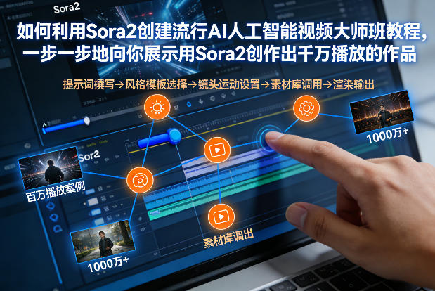 如何利用Sora2创建流行AI人工智能视频大师班，一步一步地向你展示用Sora2创作出千万播放的作品-鼎铸网
