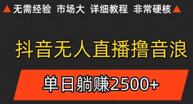 抖音无人直播6.0 简单无脑可矩阵 每天两小时轻松躺赚500+-鼎铸网