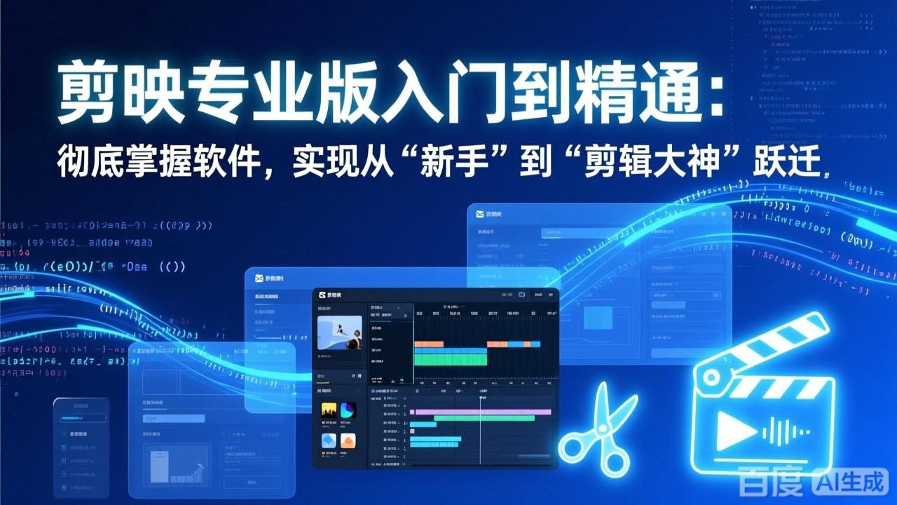 剪映专业版入门到精通：彻底掌握软件，实现从“新手”到“剪辑大神”跃迁-鼎铸网