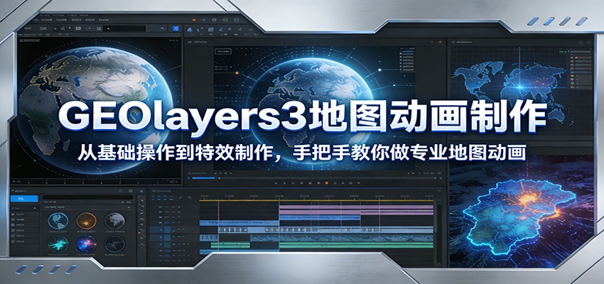 GEOlayers3地图动画制作：从基础操作到特效制作，手把手教你做专业地图动画-鼎铸网